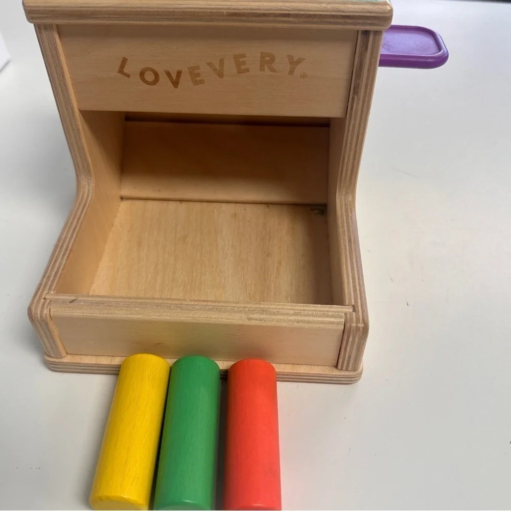 LOVEVERY wooden peg drop box